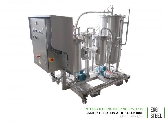 3 Stages Filtration with PLC Control